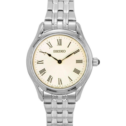Montre femme Seiko SWR069P1 à quartz, cadran crème, acier inoxydable