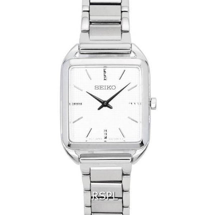 Montre Femme Seiko Acier Inoxydable Cadran Blanc Quartz SWR073 SWR073P1 SWR073P