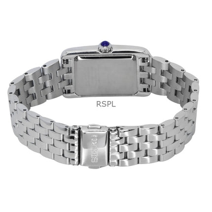 Montre Seiko Classic pour femme, acier inoxydable, cadran blanc, quartz, SWR083P1
