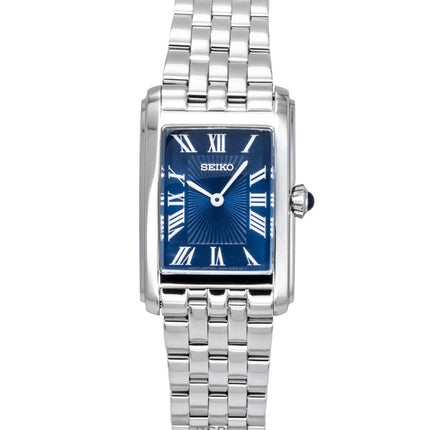 Montre femme Seiko Conceptual en acier inoxydable, cadran bleu, quartz SWR085P1