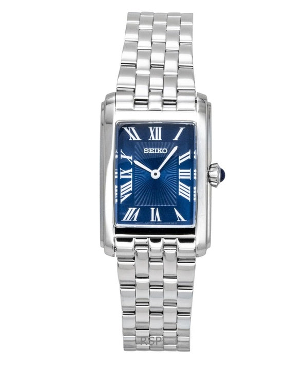 Montre femme Seiko Conceptual en acier inoxydable, cadran bleu, quartz SWR085P1