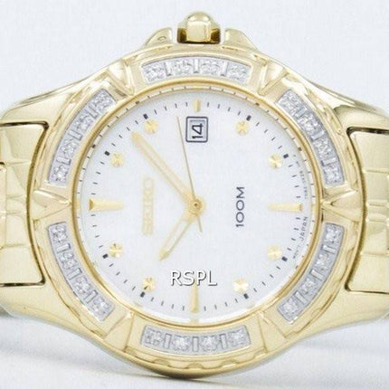 Seiko doré Diamond Black montre SXDB02P1 SXDB02P SXDB02 de 24 diamants