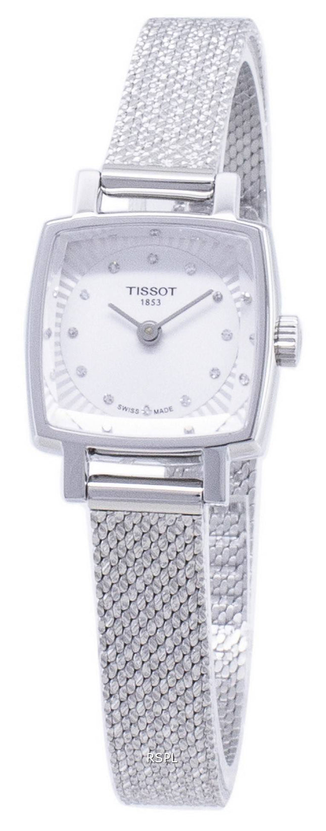 Tissot T-Lady Lovely Square T 058.109.11.036.00 T0581091103600 Diamond accents quartz femmes montre