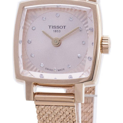 Tissot T-Lady Lovely Square T058.109.33.456.00 T0581093345600 Montre à diamants pour femme
