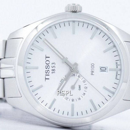 Tissot T-Classic PR 100 montre Dual Time Quartz T101.452.11.031.00 T1014521103100 masculin