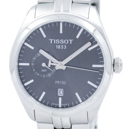 Tissot T-Classic PR 100 montre Dual Time Quartz T101.452.11.061.00 T1014521106100 masculin
