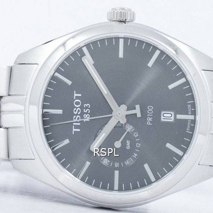 Tissot T-Classic PR 100 montre Dual Time Quartz T101.452.11.061.00 T1014521106100 masculin