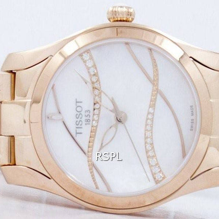 Tissot T-Lady T-vague montre Quartz diamant Accent T112.210.33.111.00 T1122103311100 féminin