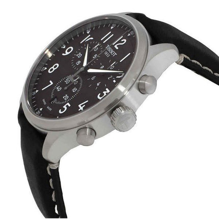 Montre Tissot T-Sport Chrono XL avec bracelet en cuir et cadran anthracite à quartz T116.617.16.062.00 100M pour homme