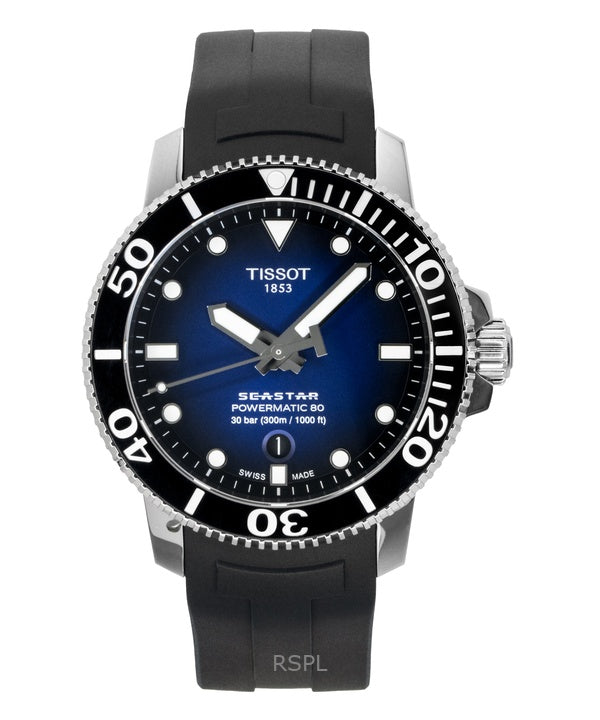 Tissot T-Sport Seastar 1000 T120.407.17.041.00 T1204071704100 Montre Homme Powermatic 80 Automatic 300M