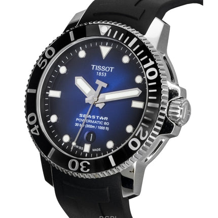 Tissot T-Sport Seastar 1000 T120.407.17.041.00 T1204071704100 Montre Homme Powermatic 80 Automatic 300M