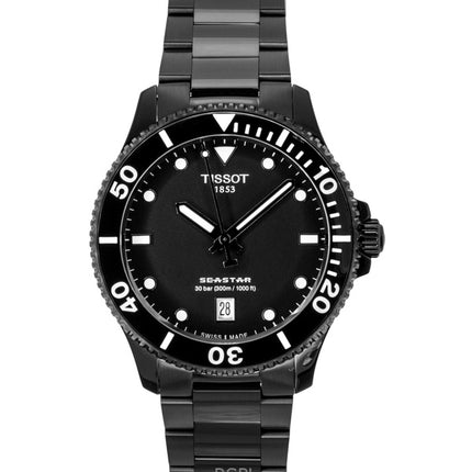 Tissot SeaStar 1000 Stainless Steel Black Dial Quartz Diver's T120.410.33.051.00 300M Men's Watch
