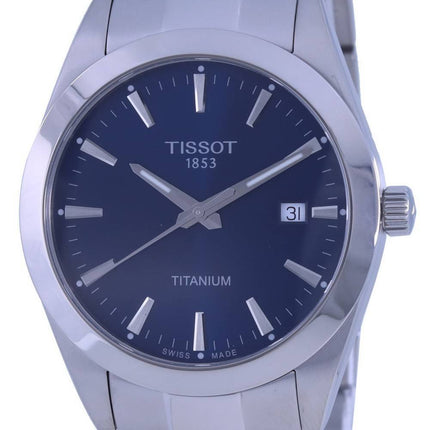 Montre Homme Tissot Gentleman Titane Cadran Bleu Quartz T127.410.44.041.00 T1274104404100 100M Homme