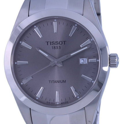 Montre Homme Tissot Gentleman Titane Cadran Gris Quartz T127.410.44.081.00 T1274104408100 100M Homme