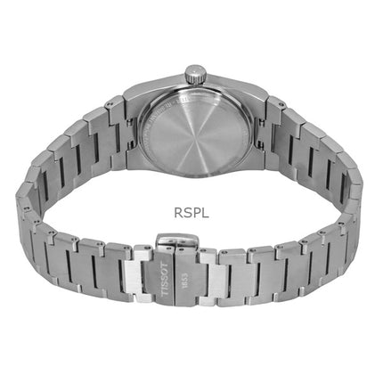 Montre femme Tissot PRX en acier inoxydable, cadran noir, quartz, T137.010.11.056.00, 100 m