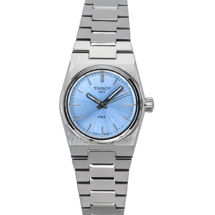 Montre femme Tissot PRX en acier inoxydable, cadran bleu glacier, quartz, T137.010.11.351.00, 100 m