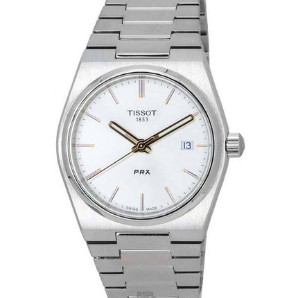 Tissot PRX T-Classic acier inoxydable cadran argenté Quartz T137.210.11.031.00 T1372101103100 100M montre unisexe