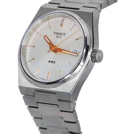 Tissot PRX T-Classic acier inoxydable cadran argenté Quartz T137.210.11.031.00 T1372101103100 100M montre unisexe