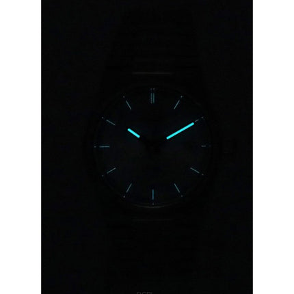 Montre unisexe Tissot T-Classic PRX en acier inoxydable avec cadran bleu clair et quartz T137.210.11.351.00 100M