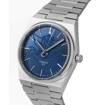 Montre homme Tissot PRX UFO Robot Goldorak en acier inoxydable, cadran bleu, automatique, T137.407.11.041.02, 100 m