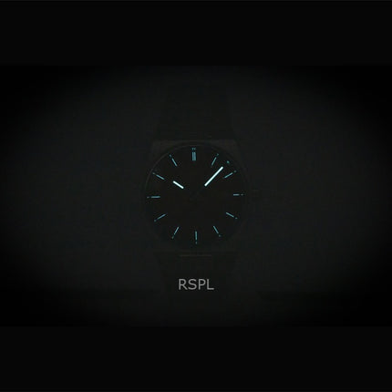 Montre homme Tissot PRX en acier inoxydable, cadran rouge, mouvement à quartz, référence T137.410.11.421.00, étanche à 100 m.