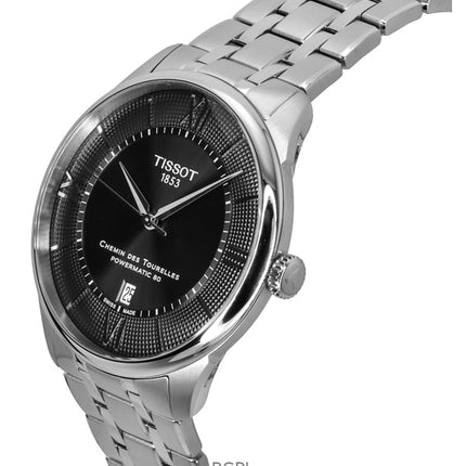 Montre homme Tissot Chemin des Tourelles Powermatic 80 en acier inoxydable, cadran bronze, automatique, T139.407.11.068.00