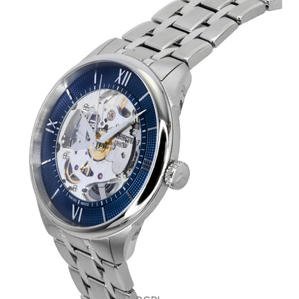 Montre homme Tissot Chemin des Tourelles en acier inoxydable, cadran squelette bleu, automatique, T139.836.11.048.00