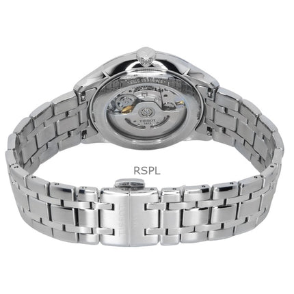 Montre homme Tissot Chemin des Tourelles en acier inoxydable, cadran squelette bleu, automatique, T139.836.11.048.00