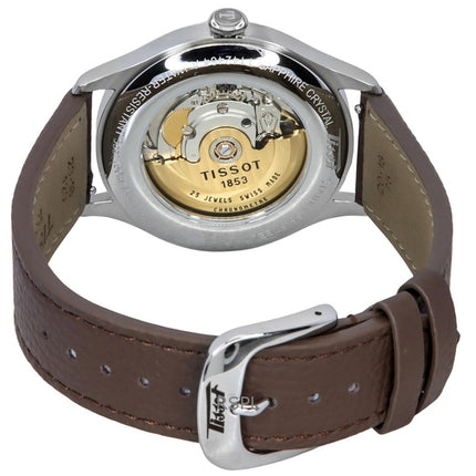 Montre homme Tissot Heritage 1938, bracelet cuir, cadran anthracite, automatique, T142.464.16.062.00