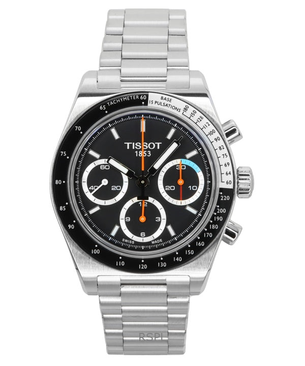 Montre homme Tissot PR516 chronographe en acier inoxydable, cadran noir, automatique, T149.459.21.051.00, 100 m