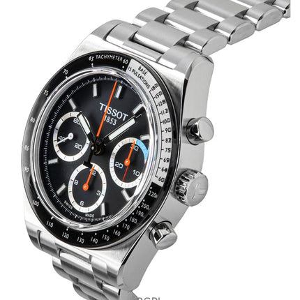 Montre homme Tissot PR516 chronographe en acier inoxydable, cadran noir, automatique, T149.459.21.051.00, 100 m