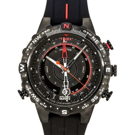 Montre pour homme Timex Expedition E-Tide Temperature Compass Cadran noir Quartz T2N720 100M