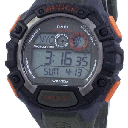 Timex Expedition choc monde temps numérique Indiglo T49972 montre homme