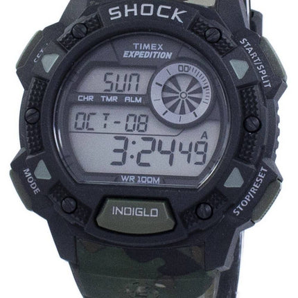 Timex Expedition choc Base alarme Indiglo Digital T49976 montre homme