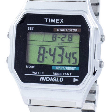 Montre Timex intemporel classique Indiglo chronographe alarme numérique T78587 masculin