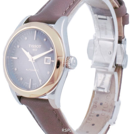 Montre pour femme Tissot T-My Lady en or 18 carats avec accents de diamants automatique T930.007.46.296.00 T9300074629600