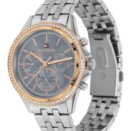 Montre Femme Tommy Hilfiger Ari Crystal Accents Multifonction Cadran Gris Quartz 1781976