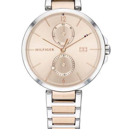 Montre Femme Tommy Hilfiger Deux Tons Acier Inoxydable Or Rose Multi Cadran Quartz 1782127
