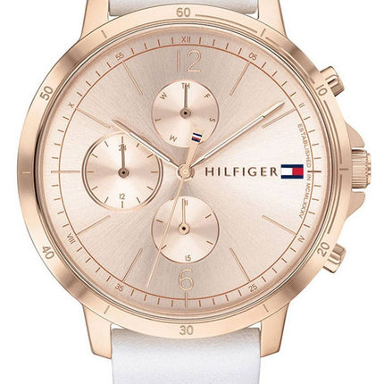 Tommy Hilfiger Madison Montre pour femme avec cadran en or rose et bracelet en cuir Ã  quartz 1782193