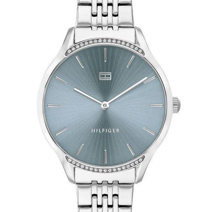 Montre pour femme Tommy Hilfiger en acier inoxydable avec cadran bleu et quartz 1782210