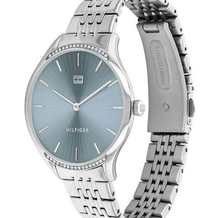 Montre pour femme Tommy Hilfiger en acier inoxydable avec cadran bleu et quartz 1782210