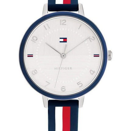Tommy Hilfiger Florence Bracelet en silicone multicolore Cadran blanc Quartz 1782584 Montre pour femme
