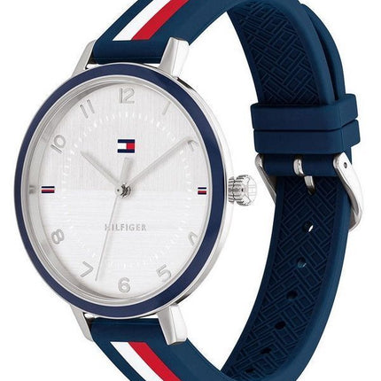 Tommy Hilfiger Florence Bracelet en silicone multicolore Cadran blanc Quartz 1782584 Montre pour femme