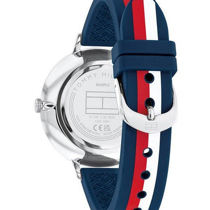 Tommy Hilfiger Florence Bracelet en silicone multicolore Cadran blanc Quartz 1782584 Montre pour femme
