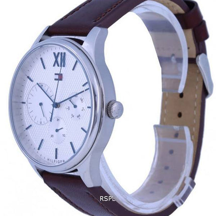 Tommy Hilfiger Damon cuir cadran blanc Quartz TH-1791418.G montre homme fr