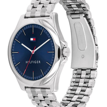 Montre Homme Tommy Hilfiger Barclay Acier Inoxydable Cadran Bleu Quartz 1791713