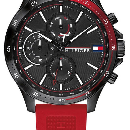 Montre homme Tommy Hilfiger Bank chronographe bracelet en silicone quartz 1791722