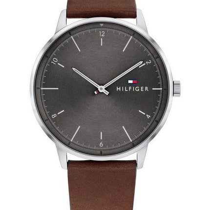 Montre Homme Tommy Hilfiger Hendrix Bracelet en Cuir Cadran Gris Quartz 1791840