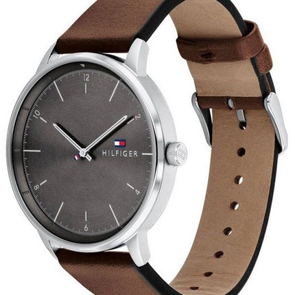 Montre Homme Tommy Hilfiger Hendrix Bracelet en Cuir Cadran Gris Quartz 1791840