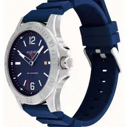 Montre Homme Tommy Hilfiger Ryan Bracelet en Silicone Cadran Bleu Quartz 1791991